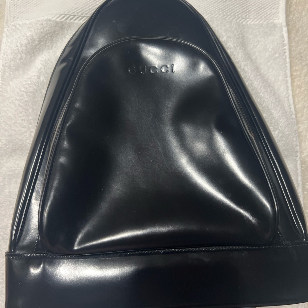 Gucci Black Leather Backpack
